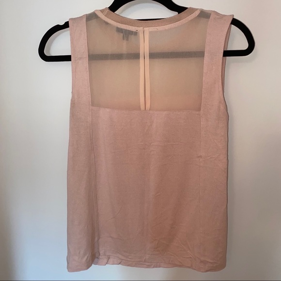 🌴 DYNAMITE Blush Pink tank-top with Mesh 🌴 - Picture 3 of 3